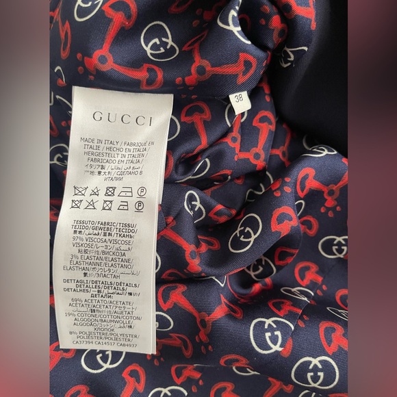 Gucci Navy Blue Single Breasted Blazer Jacket women’s size 38/ US 2 - Picture 8 of 16